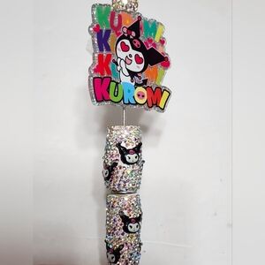 Kuromi Kuku Rhinestone Beadable Pen Acrylic Flatback Glitterback Crafts Beaded‎